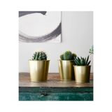 IKEA DAIDAI pirinç rengi 12 cm çelik saksı 3 adet