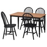IKEA DANDERYD/SKOGSTA mutfak masası takımı çam kaplama-siyah - 39568082