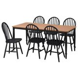 IKEA DANDERYD/SKOGSTA yemek masası takımı çam kaplama-siyah - 49568086
