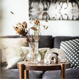 IKEA Dekoratif Vazo Karaf Küçük Boy 17 cm Çap: 12 cm Cam - Beyaz - 400 ml