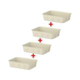 IKEA Dolap Içi Düzenleyici Kutular 15X20X5 cm 4 Adet - Bej