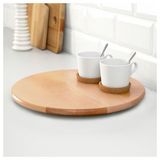 IKEA Dönen Tabla 39 cm MeridyenDukkan Huş Ağacı Dönen Sunumluk Tepsi,Orta,Servis Tablası