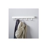 IKEA Duvar Askısı 5 Kancalı 60x4x8 cm Kapı Askısı Askılık Ahşap Beyaz Renk Portmanto