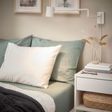 IKEA DVALA lastikli çarşaf gri-yeşil - 30549639