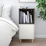 IKEA Eket 19386078 Beyaz-Koyu Gri Dolap