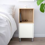 IKEA EKET dolap kombinasyonu beyaz-ağartılmış meşe görünümlü - 19286413