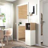 IKEA EKET dolap kombinasyonu beyaz-ağartılmış meşe görünümlü - 39290126