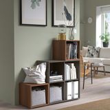 IKEA EKET dolap kombinasyonu koyu gri-ceviz görünüm - 29490343