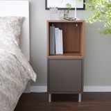 IKEA EKET dolap kombinasyonu koyu gri-ceviz görünüm - 39490333