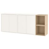 IKEA EKET duvar dolabı kombinasyonu beyaz-ağartılmış meşe görünümlü - 19494271