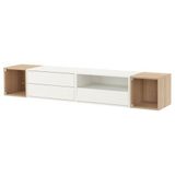 IKEA EKET duvar dolabı kombinasyonu beyaz-ağartılmış meşe görünümlü - 59580988