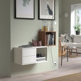 IKEA EKET duvar dolabı kombinasyonu beyaz-ceviz görünüm - 09490320