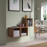 IKEA EKET duvar dolabı kombinasyonu ceviz görünümlü - 89490279