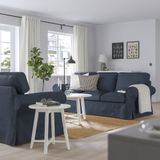 IKEA EKTORP 3'lü kanepe kilanda koyu mavi - 29509007
