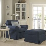 IKEA EKTORP tekli koltuk kilanda koyu mavi - 19552100