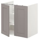 IKEA ENHET lavabo dolabı beyaz-gri - 39322434
