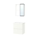 IKEA ENHET/TVALLEN banyo mobilyası seti beyaz - 19613349