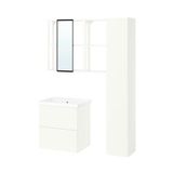 IKEA ENHET/TVALLEN banyo mobilyası seti beyaz - 29613339