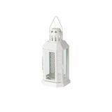 IKEA ENRUM Beyaz Dekoratif Fener, 22 cm, Mum Işığı İçin