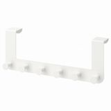 IKEA ENUDDEN kapı gardırobu, beyaz metal, 6 kanca, 4 cm'ye kadar kapı kalınlığı için
