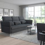 IKEA FAMMARP 3'lü kanepe tallmyra siyah-gri - 19423014