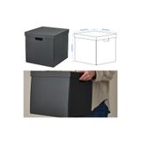 IKEA Fjaderharv 32x35x31 cm Antrasit Kapaklı Saklama Kutusu