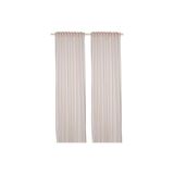 IKEA Fon Perde/2 Kanat, Beyaz-Bej Renk-Çizgili Model 120x300 cm