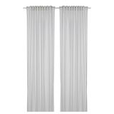 IKEA Fon Perde/2 Kanat, MeridyenDukkan Beyaz-Gri Renk-Çizgili Model 120x300 cm