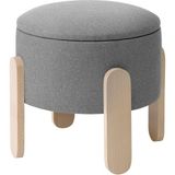Ikea Förlunda Puf 41 x 44 cm Tonerud Gri Saklama Gözlü Kumaş Kaplı Depolamalı - 44 x 41 cm