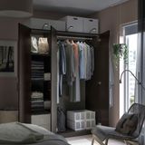IKEA /FORSAND gardırop koyu gri - 99502762