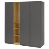 IKEA /FORSAND gardırop koyu gri-meşe görünümlü - 49607262