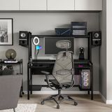 IKEA FREDDE/STYRSPEL oyuncu masası ve sandalyesi siyah-gri - 59491336