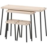 IKEA Frıdnas Mutfak Masası Takımı, Huş-Siyah, 2 Tabureli - Naturel - Tek Ebat
