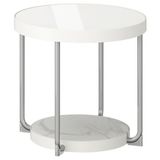IKEA FRÖTORP yan sehpa beyaz-krom kaplama - 30622093