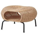 IKEA GAMLEHULT Depolamalı Ayak Taburesi, Rattan/Antrasit
