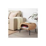IKEA Gamlehult Tabure/sehpa, Rattan-Antrasit, Depolamalı El Yapımı Sehpa