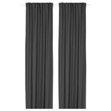 IKEA GINSTMOTT fon perde/2 kanat koyu gri - 50597177