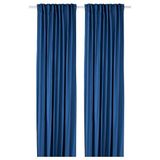 IKEA GINSTMOTT fon perde/2 kanat koyu mavi - 80597190