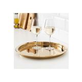 IKEA GLATTIS Yuvarlak Gold Tepsi 38 cm- Sunum Tepsi