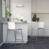 IKEA GLENN bar sandalyesi beyaz-krom kaplama - 60131734