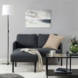 IKEA GLOSTAD 2'li kanepe ve puf knisa koyu gri - 49543920