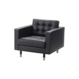 IKEA Grann-Bomstad Siyah Deri Berjer Koltuk, 60x60 cm, Tekli 2001978679046