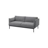 IKEA Gri 2'li Kanepe, Döşemeli, Siyah Metal Ayaklı