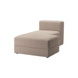 IKEA Gri Bej Uzanma Koltuğu, Ribli Kumaş, Oturma Odası Mobilyası