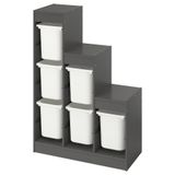 IKEA Gri Beyaz Saklama Ünitesi, 99x44x94 cm, Çocuk Odası Oyuncak Dolabı