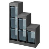 IKEA Gri Çok Amaçlı Saklama Ünitesi, 99x44x94 cm, Çocuk Odası Oyuncak Dolabı Düzenleyici, Mavi