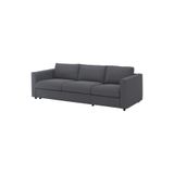 IKEA Gri Lüks Kanepe, 3'lü Yataklı, Orta Gri