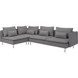 IKEA Gri Lüks Kanepe - 4'lü Köşe Kanepe