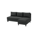 IKEA Gri Modern Köşe Kanepe, Bazalı Yataklı, Koyu Gri