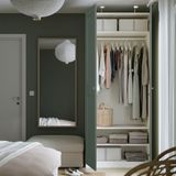 IKEA /GRIMO gardırop beyaz-gri-yeşil - 49579235